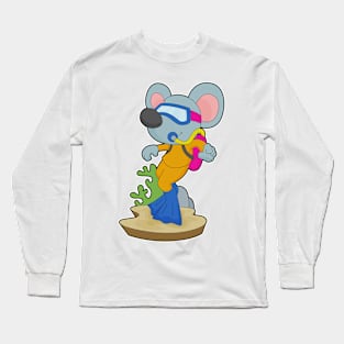 Mouse Diver Oxygen bottle Diving Long Sleeve T-Shirt